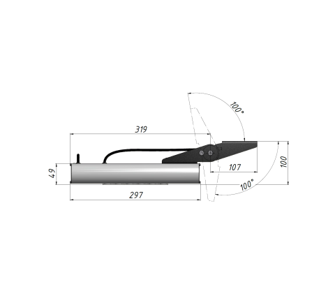 LGT-Prom-Sirius-150 прожектор-2 габаритные размеры